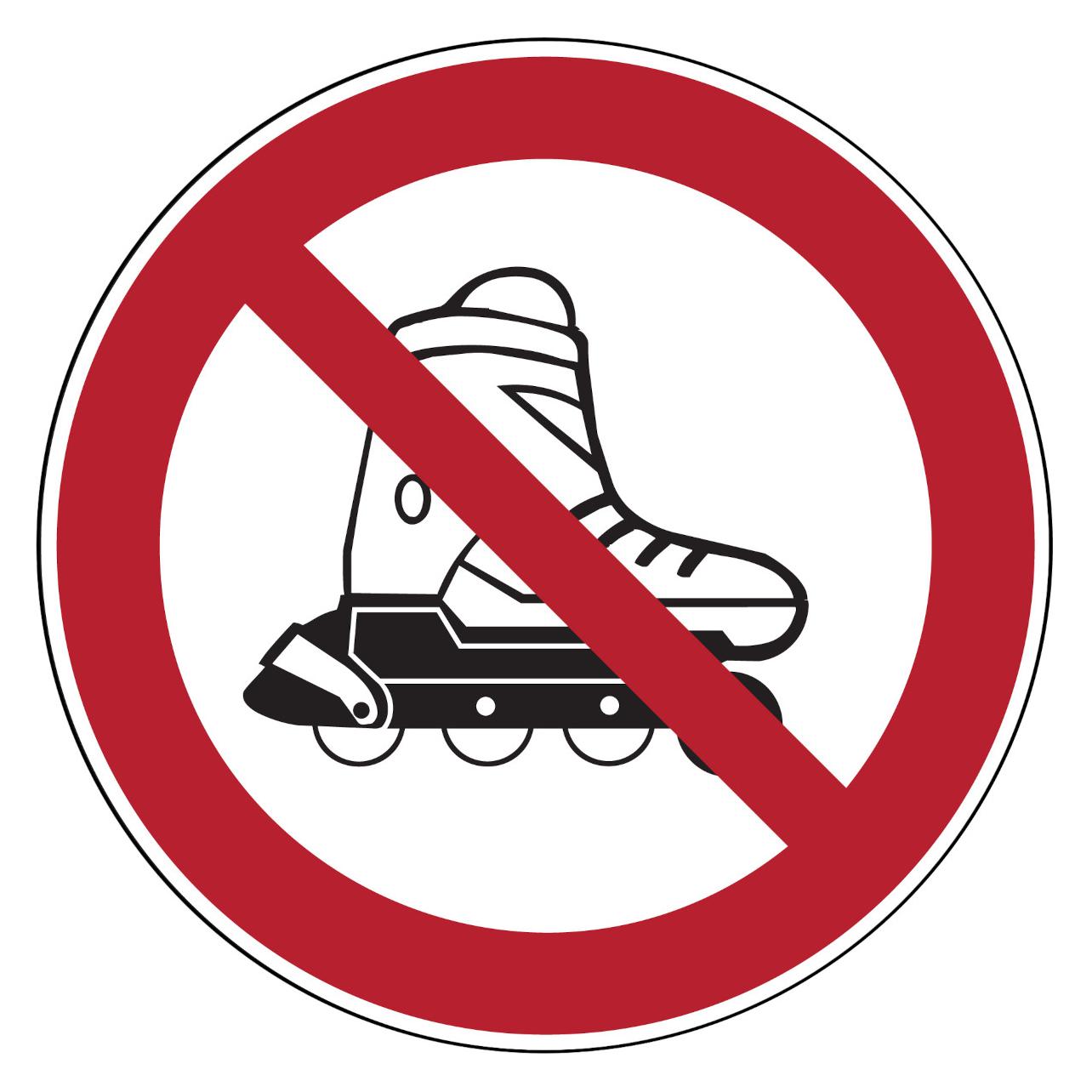 Brady PIC 639-DIA 100-B7527, Verbotsschilder - Inline-Skates verboten (223140)