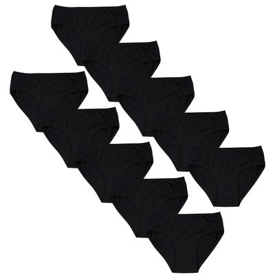 Slip TUPTAM "Slips Mädchen Slips mit Aufdruck 10er Pack", Kinder, Gr. 128, schwarz, Unterhosen Slip