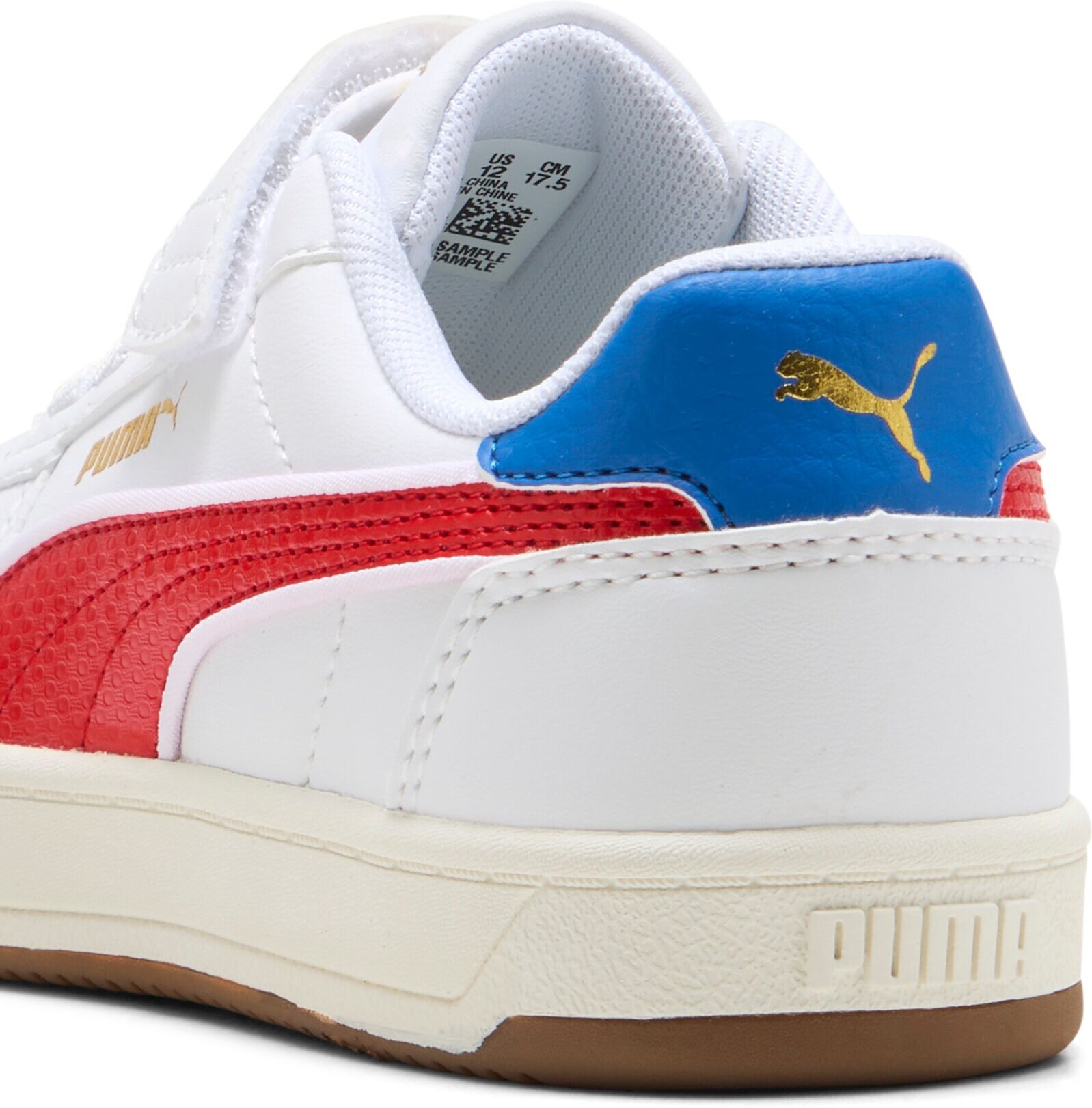 Sneaker PUMA "CAVEN 2.0 RETRO AC+ PS", Jungen, Gr. 31, Textil, weiss (puma weiß, for all time rot, gum), Synthetik, Schuhe Sneaker, für vielseitige Aktivitäten, mit SOFTFOAM+ Dämpfung puma weiß, for all time rot, gum 31, Textil