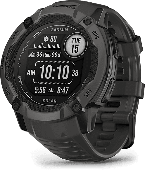 REACONDICIONADO Seminuevo Excelente Reloj deportivo - Garmin IInstinct® 2X Solar, Grafito, 145-228 mm, 1.1" Monocroma, Carga solar, Linterna multi-LED