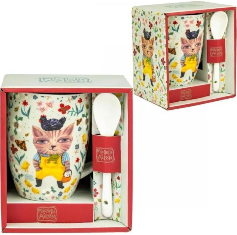 Enesco Taza Con Cuchara El Gato Campestre Talla Única Unisex