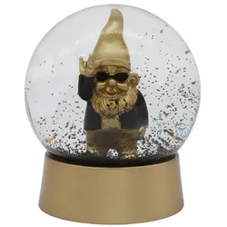 Winkee Schneekugel Rock Zwerg - gold