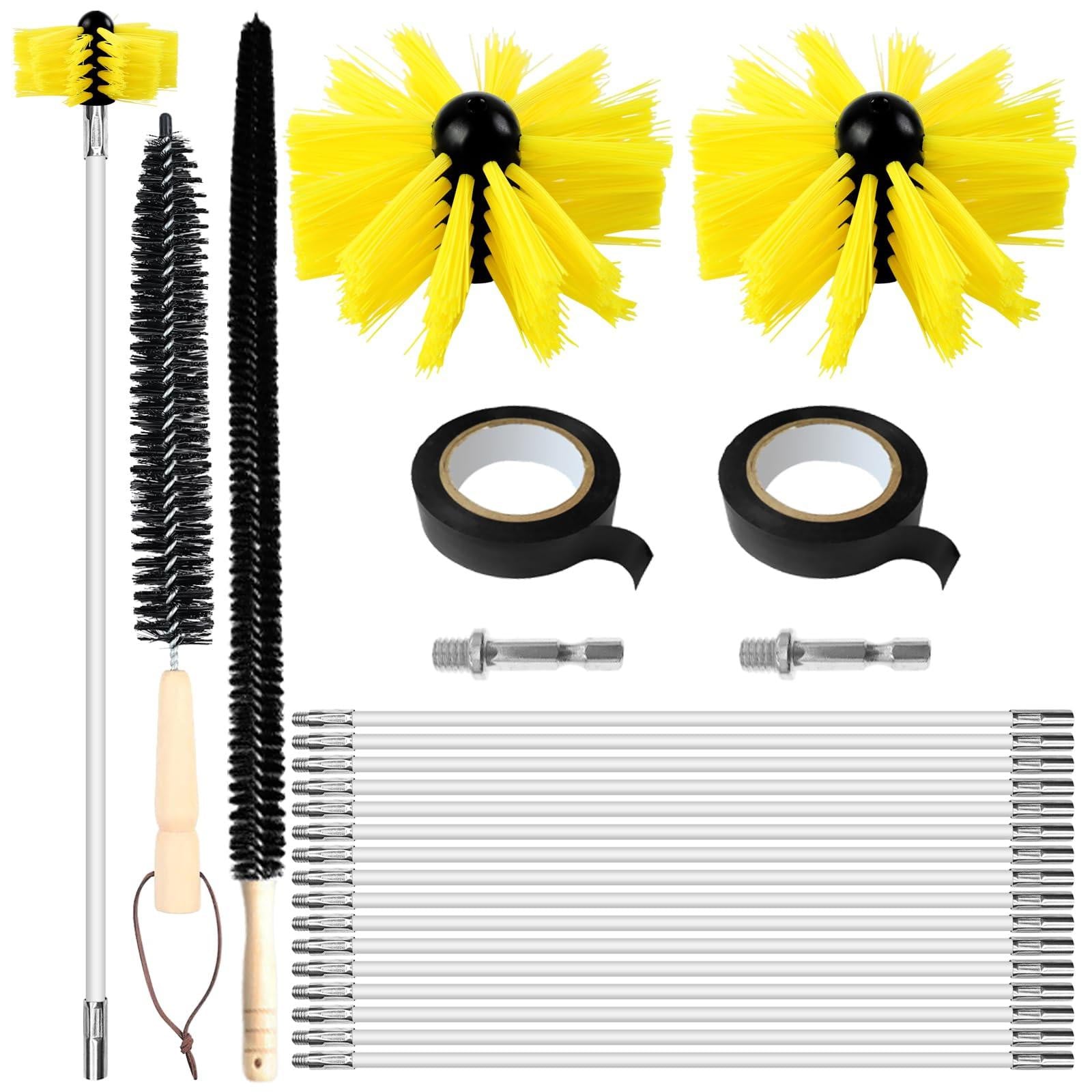 Lustrens Schoorsteenreinigingsset 24-delig met diverse accessoires