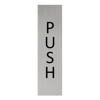 CombiCraft Aluminium Türschild Push 165x45mm mit 3M-Tape zur Befestigung, einfache Kennzeichnung von Räumen und Bereichen