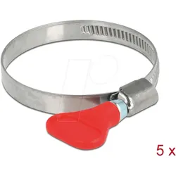 DELOCK 19518 - Schlauchschellen mit Flügelmutter, 40 - 60 mm, 5 Stück, Edelstah