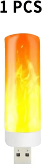 Uplift Curations USB LED Flame Light Dynamic Flickering Fire Effect Atmosphere Bulb 1pc