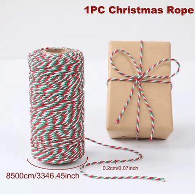 Uplift Curations Festive Christmas Baker Twine String For Gift Wrapping & DIY Decor multi Color