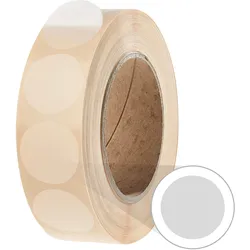 Papier-Klebepunkte transparent 34 mm | nicht perforiert, transluzent