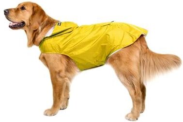 Happy Pet Pantry Durable Dog Raincoat With Hoodie & Reflective Stripe Waterproof Pet JackeT S 3
