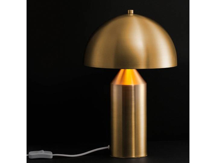 Tischleuchte Bolt Ø 25cm Gold/Gold Kabel ABS, Fassung ABS, Baldachin Aluminium, Gehäuse Leuchte Aluminium LED E27