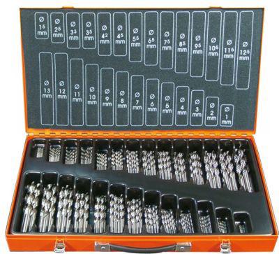 Projahn Spiralbohrer-Set, HSS-G, 220-teilig, Ø 1,0–13,0 mm / 0,5 mm Schritte, im Metallmagazin