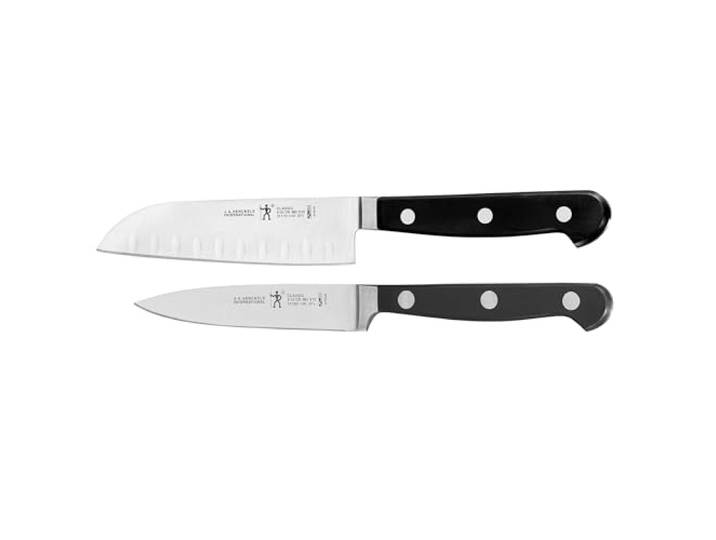 HENCKELS 31431-000 Klassisch Asiatisches Messer-Set, Hochkohlenstoff, Schwarz/Edelstahl