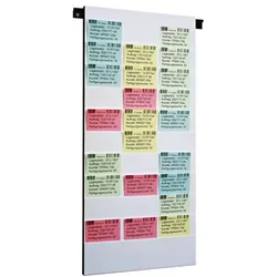 EICHNER Beleg-Planungtafel für DIN A4/A5 (50 x 108,5 cm) 10 Fächer silber