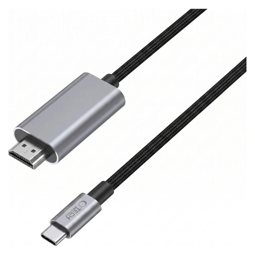 Tech-Protect ULTRABOOST KABEL USB-C AUF HDMI 2.1 8K 60HZ 200CM EISEN-GRAU (2 m) (5906302323920)