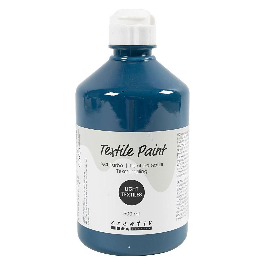 Creativ Company Textile Paint, semi opaque, turquoise blue, 500 ml/ 1 bottle (500 ml) (7034168)