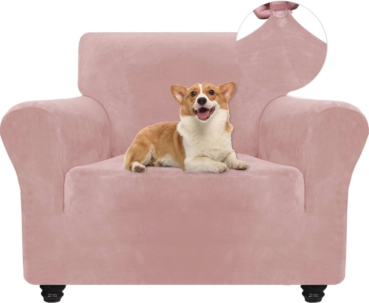 Rekbare Bankovertrek voor 1 Zits Sofa - Elastische Meubelbescherming in Roze