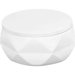 Kleine Wolke Wattedose Crackle Jar Weiss 10,5 x 6 x 10,5 cm