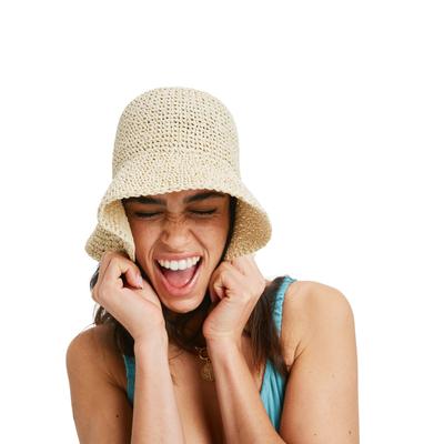 Sonnenhut ROXY "Loving Sun", Damen, Gr. S, beige (natural), Obermaterial: 100% Papier., Hüte