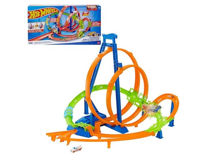 Hot Wheels Action Epic Crash Dash Trackset und Spielzeugauto