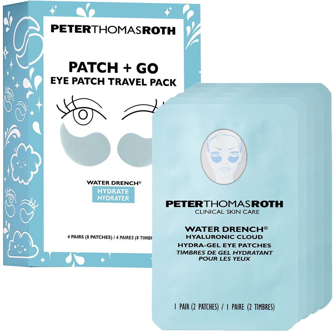 PETER THOMAS ROTH Water Drench® Hydra-Gel Eye Patches Travel Pack (4 Paar)
