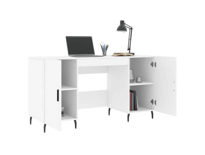 Bureau secrétaire contemporain résistance stabilité （1 pcs） Meuble de Bureau blanc 140x50x75 cm bois d'ingénierie @951410