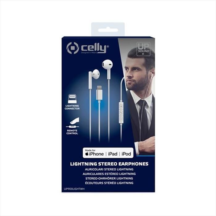 CELLY Up900lightwh-stereo Ear Lightning-bianco/plastica