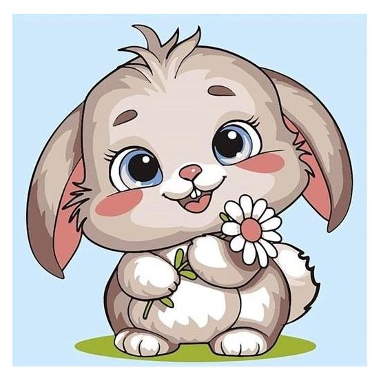 Qbee Malen nach Zahlen - Hase 25x25cm (58212352)