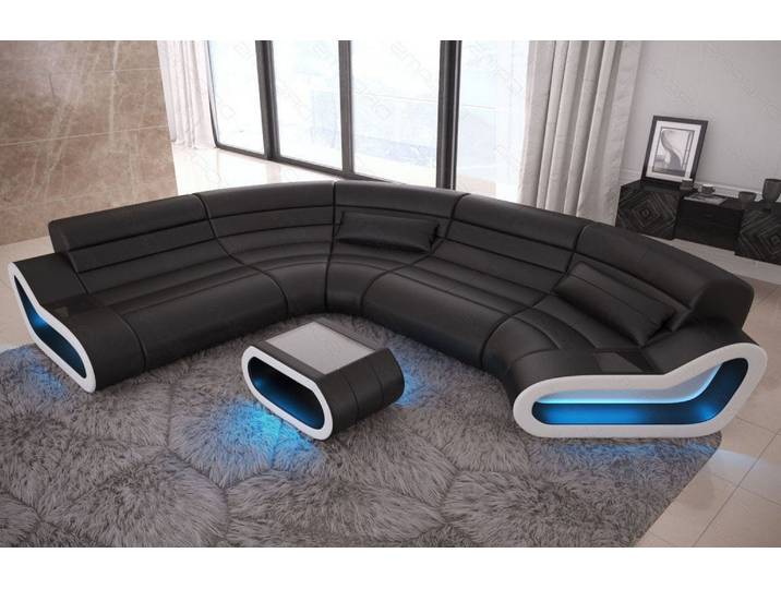 Leder Couch Concept C-Form Eleganz