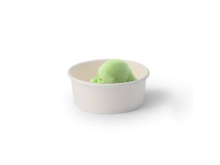 BIOZOYG 1000x Eisbecher Pappe 100 ml weiß - Einwegbecher plastikfrei und biologisch abbaubar - Dessertschale To-go-Becher