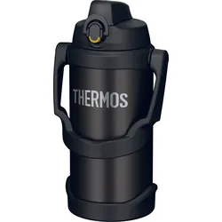 Sport Thermosflasche mit Griff 2 l, schwarz