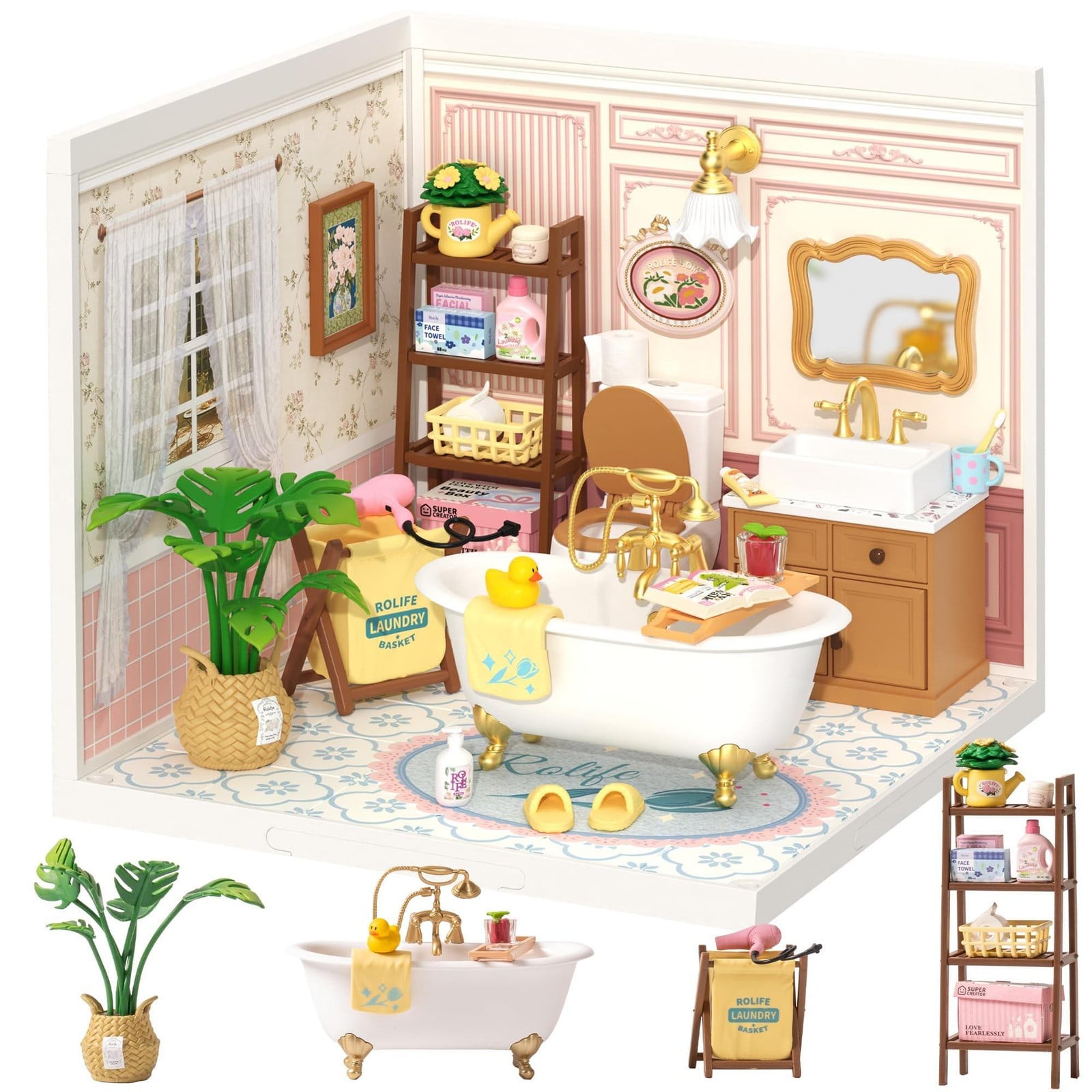 DIY Miniature Huis Bloemenbad Kit