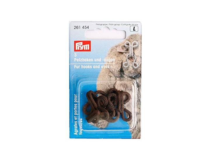 PRYM vacht haak en verborgen ogen, bruin, 3 stuks