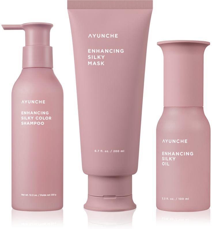 AYUNCHE Enhancing Silky ensemble pour cheveux abîmés