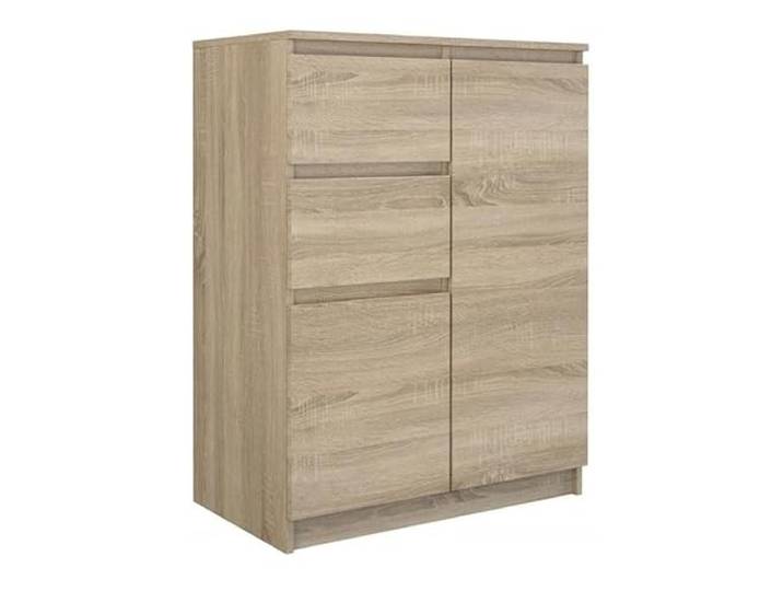 CDF Kommode Eiche Sonoma 2 Türen 2 Schubladen Komode & Sideboards Schmal Schubladenkommode Sideboard 97 cm Hoch Wohnzimmer Komodenschrank 40x70x97 für Schlafzimmer Arbeitszimmer Flur Schubladenschrank