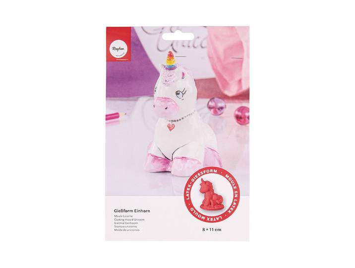 Rayher Latex-Vollform-Giessform Einhorn 8 × 11 cm