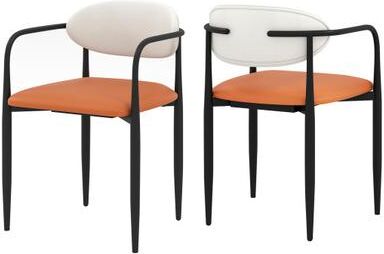Costway Modern Dining Chairs Set of 2 with Padded Seat and Curved Back