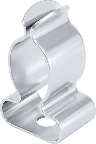 TRU COMPONENTS EMV-Kabelhalteklammer Klemm-Ø (max.) 11mm Plattenstärke (max.) 0.5mm Federstahl, verzinkt Silber