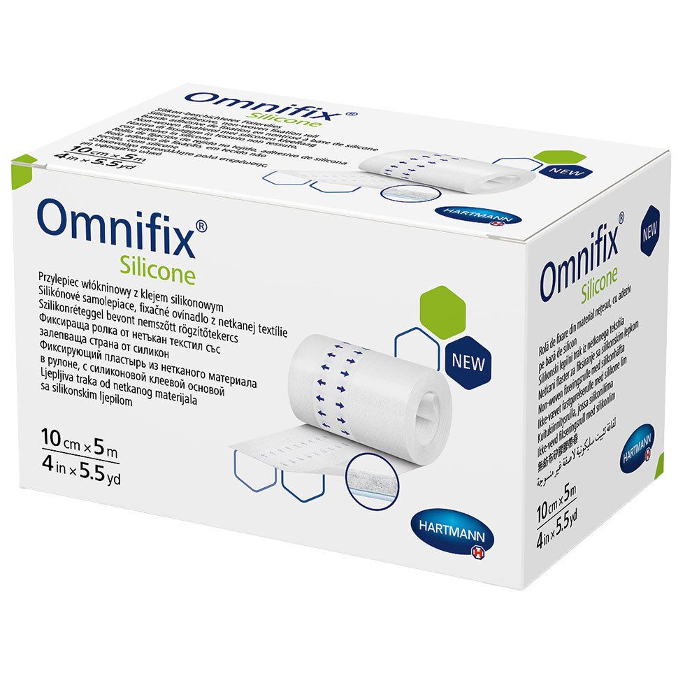 Omnifix silicone Fixiervlies 10 cmx5 m 1 St Pflaster