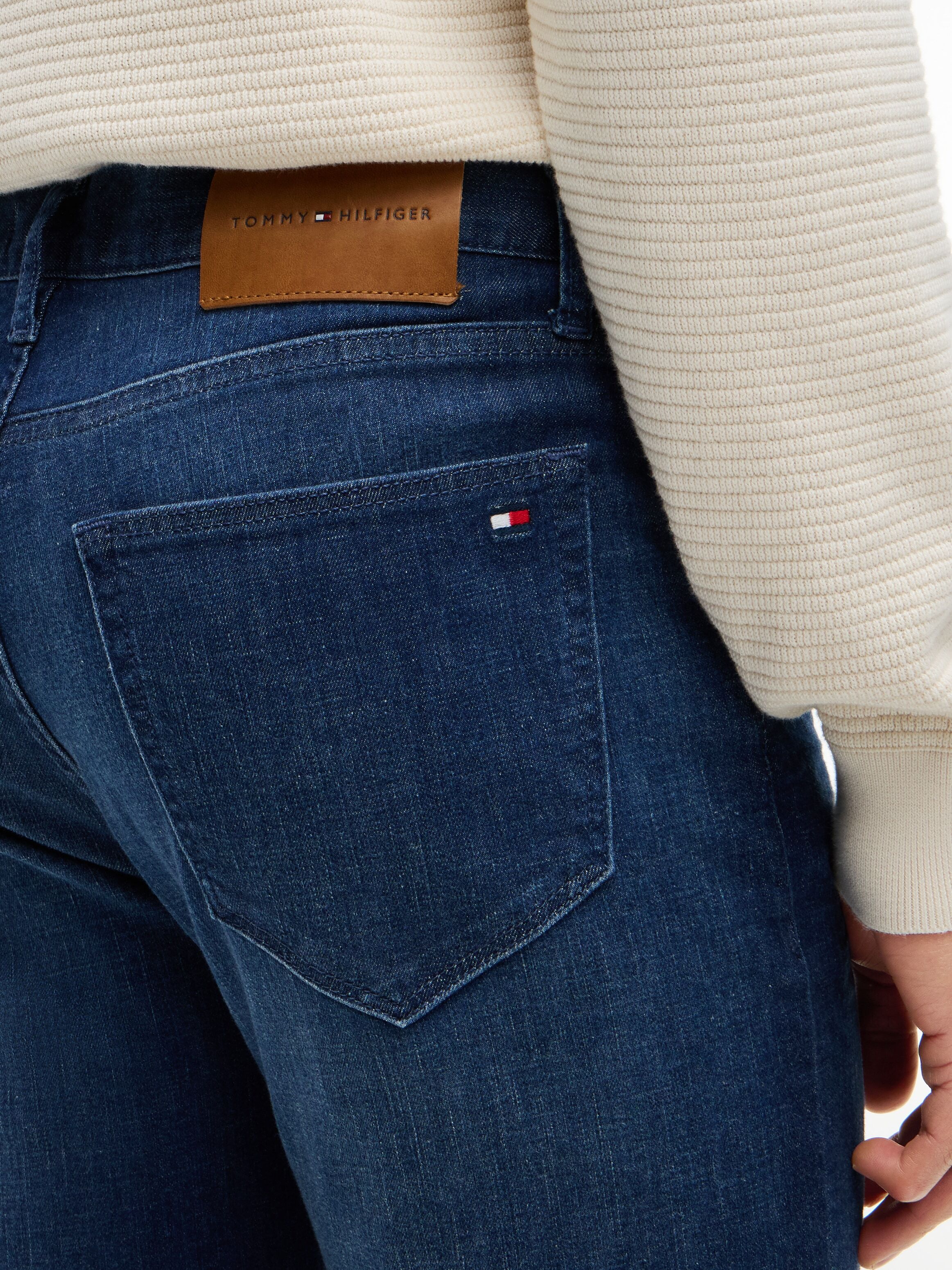 Slim-fit-Jeans TOMMY HILFIGER "BLEECKER", Herren, Gr. 32, Länge 30, gene blau, Denim/Jeans, Obermaterial: 94% Baumwolle, 4% Elastomultiester, 2% Elasthan, slim fit, Jeans Slim-fit-Jeans gene blau 32, Länge 30