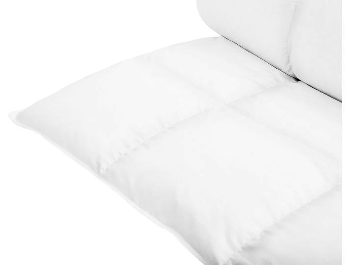 BELIANI Bettdecke Weiß Japara Baumwolle Entendaunen 155 x 220 cm Extra Warm geräuscharm luftdurchlässig leicht Winter Schlafzimmer