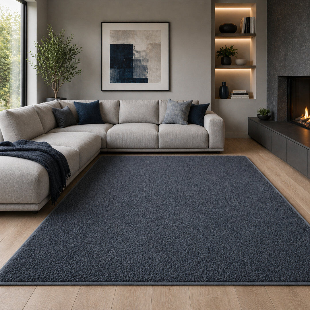Metro Aspire Homeware Grey Modern Area Rug GREY 200x290cm