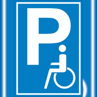 HB-Druck Behinderten Parkplatz Aufkleber A7 (74x105mm)