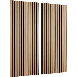 Akustikpaneel Grace in Schwarz/Eiche furniert 2er Set