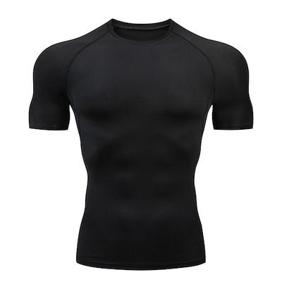 Herren T Shirt Fitnessstudio-Shirt Kompressions-Shirt Fitness-Shirt Männer-Tops Rundhalsausschnitt Kurzarm Sport Natur Urlaub Ausgehen Casual Schnell Trocknend Schweißableitend Atmungsaktiv