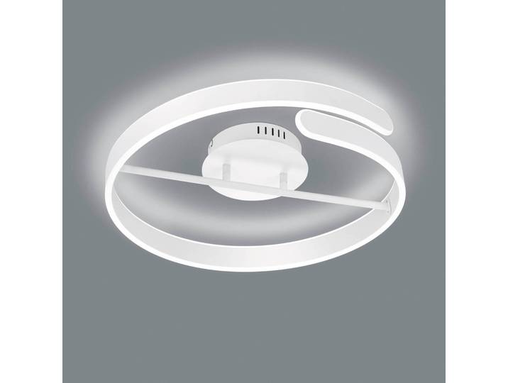 Reality Leuchten LED Deckenlampe Parma, dimmbar, weiß / opal, für Arbeitszimmer / Büro, Metall, Modern, LED Deckenleuchte