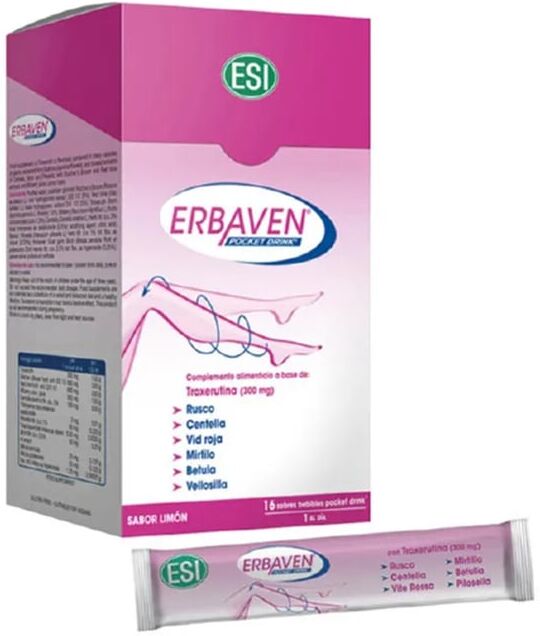 TrepatDiet ERBAVEN FRESH GEL POCKET DRINK ESI 20 ml 16 Sobres Limão