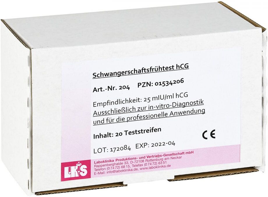 Schwangerschaftsfrühtest Urin Hcg Teststreifen