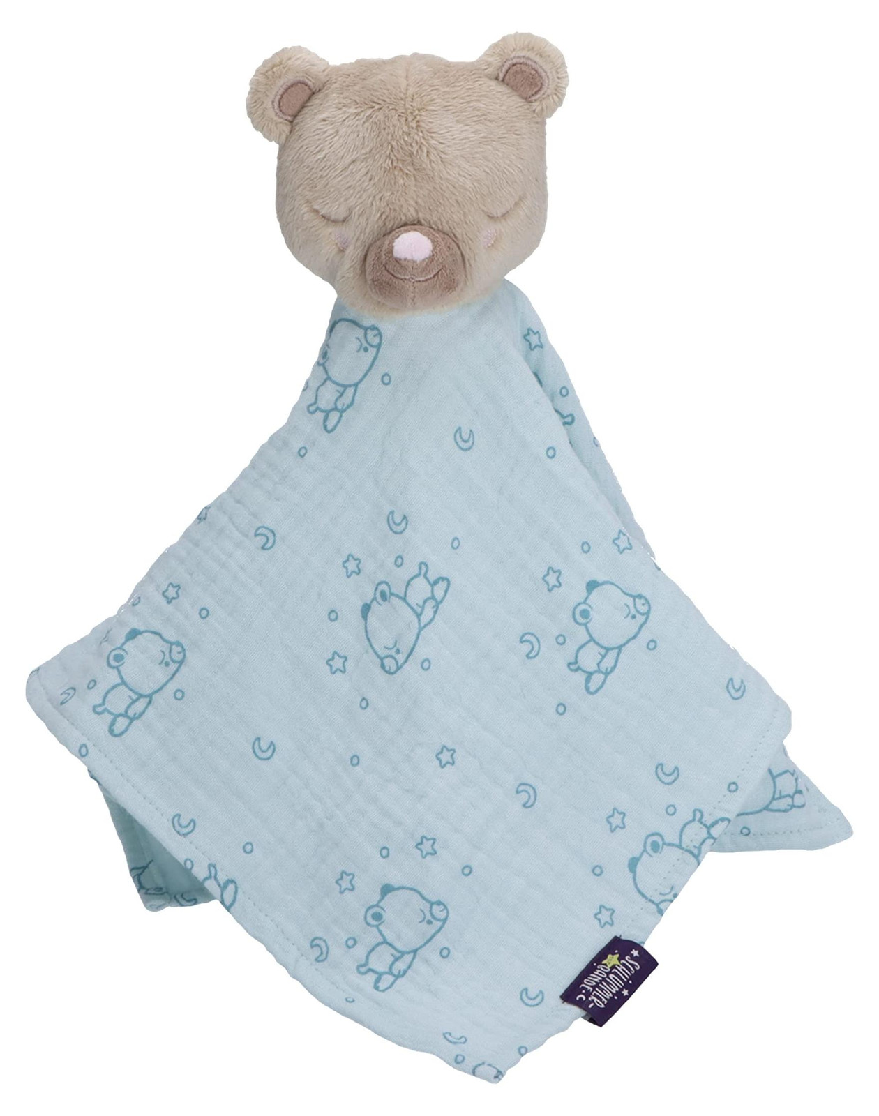 Sterntaler Baby knuffeldoek Kleine Beer, mousseline, licht turquoise