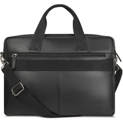 Bugatti Valencia Aktentasche Leder 40 cm Laptopfach (17"), Notebooktasche, Schwarz