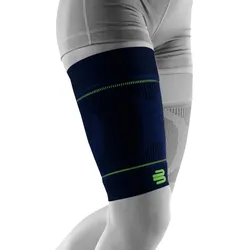 BAUERFEIND SPORTS Kompressionsbandage Oberschenkel marineblau, extra long, Gr. S